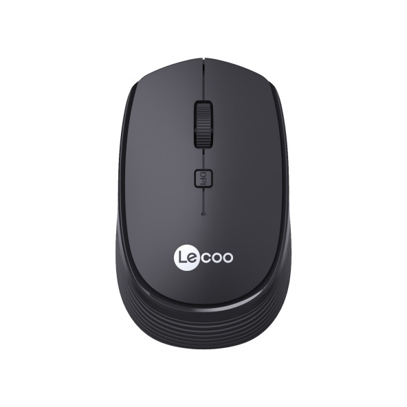 Lenovo Lecoo WS202 Kablosuz 1200DPI 4 Tuşlu Optik Mouse Siyah ürün görseli 1