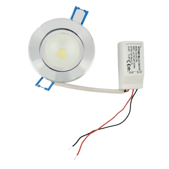3 WATT LED SPOT TRAFOLU KROM KASA BEYAZ IŞIK (YCE-N3) ( 2 ADET ) ürün görseli 1