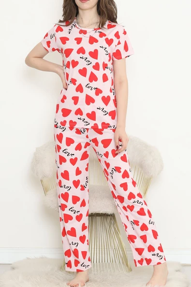 Desenli Pijama Takımı Pudrakalpli - 130.1287. ürün görseli 1