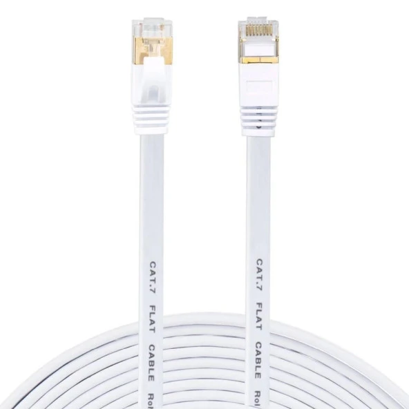 Cat7 Ethernet RJ45 Modem İnternet Kablosu 10Gbps 600Mhz Flat Kablo 3 Metre 4257 ürün görseli 1