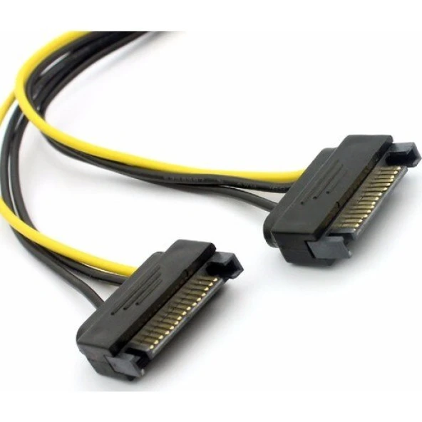 Ancheyn 2x Sata to 8 Pin (6+2) Pci-e Express Güç Molex Power Kablosu Çevirici Dönüştürücü 4327 ürün görseli 1