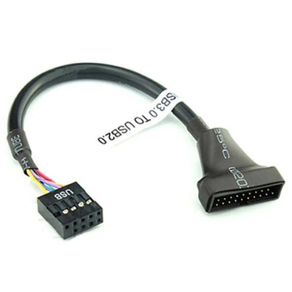 9 Pin USB 2.0 Dişi 19 Pin USB 3.0 Erkek Çevirici Dönüştürücü Adaptör Kablosu 4584 ürün görseli 1