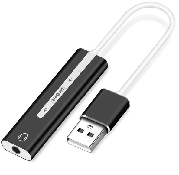 7.1 Usb Harici Stereo Ses Kartı 3.5mm Çevirici Dönüştürücü Ses Kartı 5072 ürün görseli 1