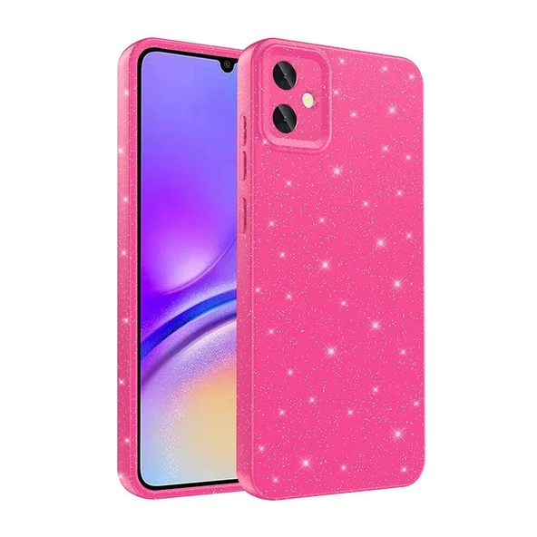 Samsung A05 Uyumlu Kılıf Kamera Korumalı Simli Lüks Koton Kapak ürün görseli 1