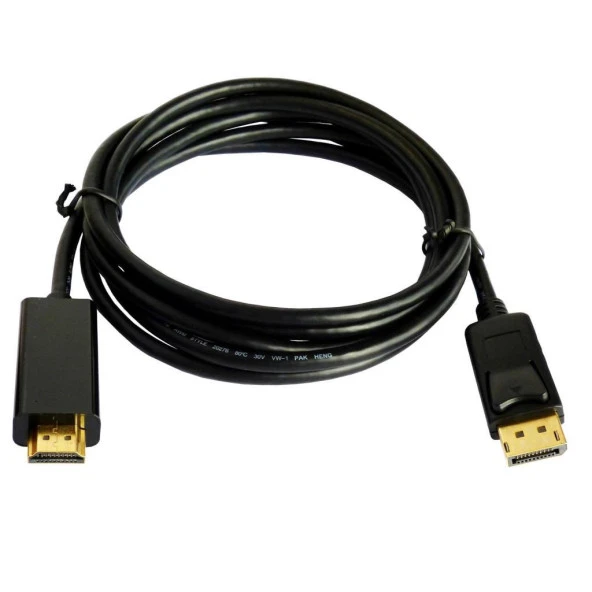 Displayport To Hdmi 3 Metre Çevirici Dönüştürücü Adaptor Kablosu ürün görseli 1