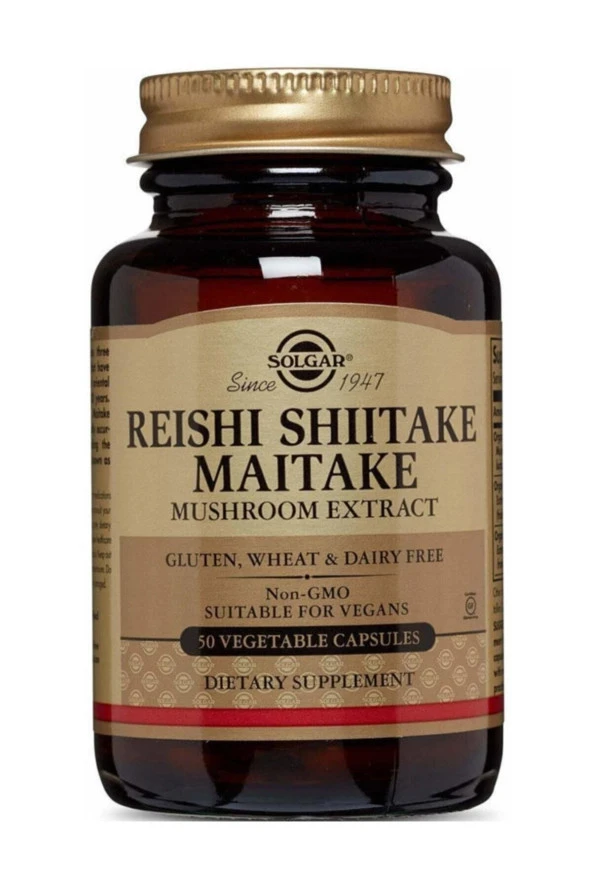 Solgar Reishi Shiitake Maitake Mushroom Extract 50 Kapsül ürün görseli 1
