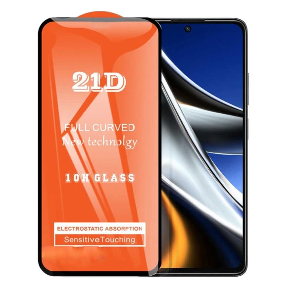 Xiaomi Poco X4 Pro Ekran Koruyucu 21D Tam Kaplayan Kavisli ürün görseli 1