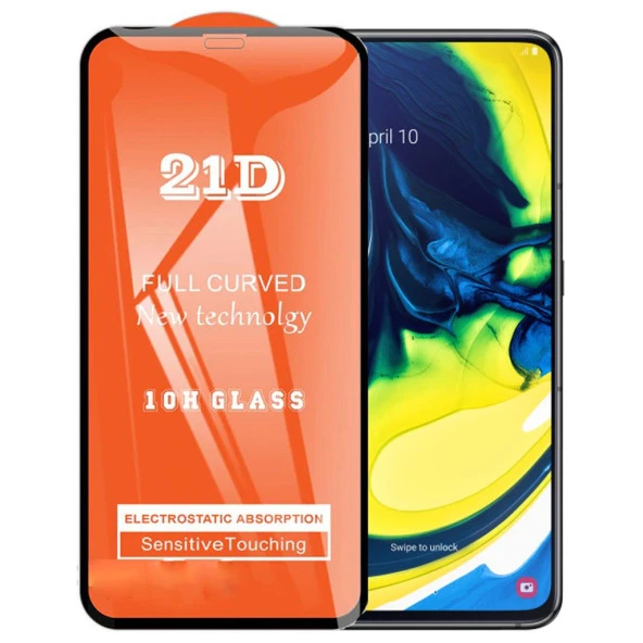 Samsung  A80 Ekran Koruyucu 21D Tam Kaplayan Kavisli ürün görseli 1