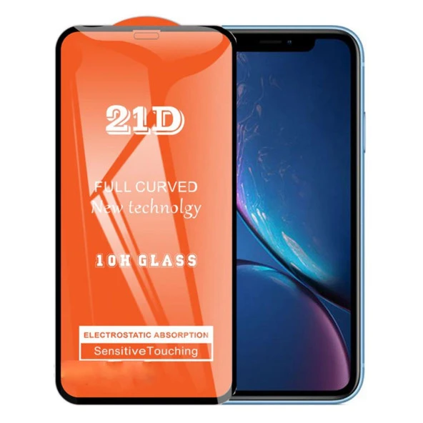 iPhone XR Ekran Koruyucu 21D Tam Kaplayan Kavisli ürün görseli 1