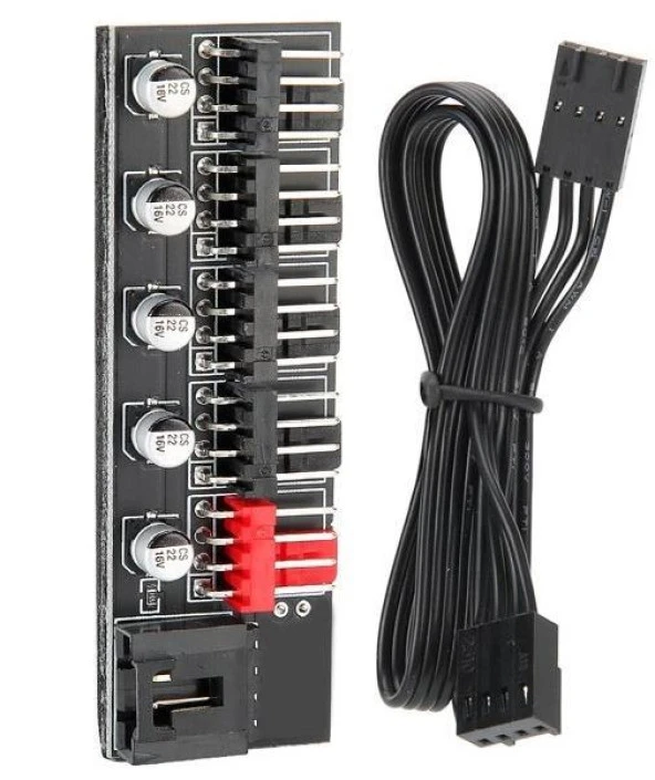Fan Çoklayıcı 5 Port Y PWM Splitter 4 pin Hub Cpu Kablo Çoğaltıcı ürün görseli 1