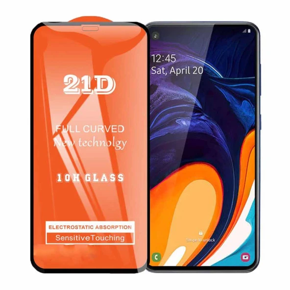 Samsung A60 Ekran Koruyucu 21D Tam Kaplayan Kavisli ürün görseli 1