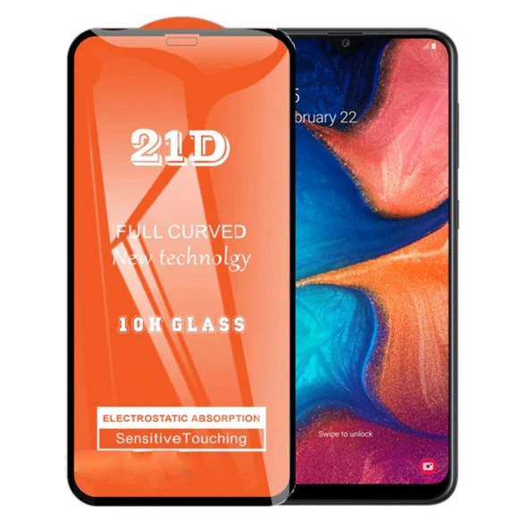 Samsung A20 Ekran Koruyucu 21D Tam Kaplayan Kavisli ürün görseli 1