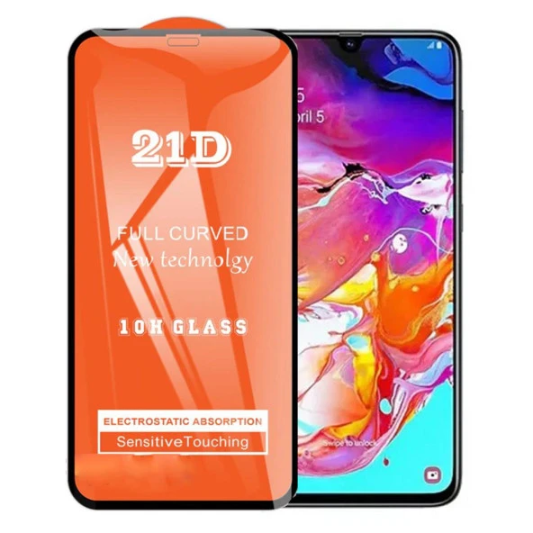 Samsung A70 Ekran Koruyucu 21D Tam Kaplayan Kavisli ürün görseli 1