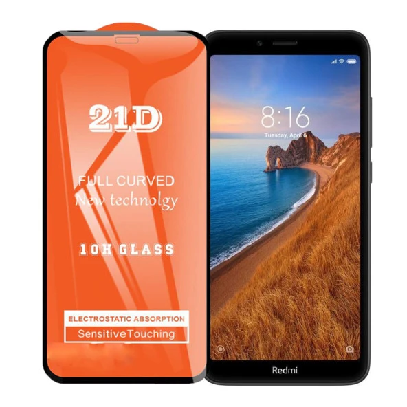 Xiaomi Redmi 7A Ekran Koruyucu 21D Tam Kaplayan Kavisli ürün görseli 1