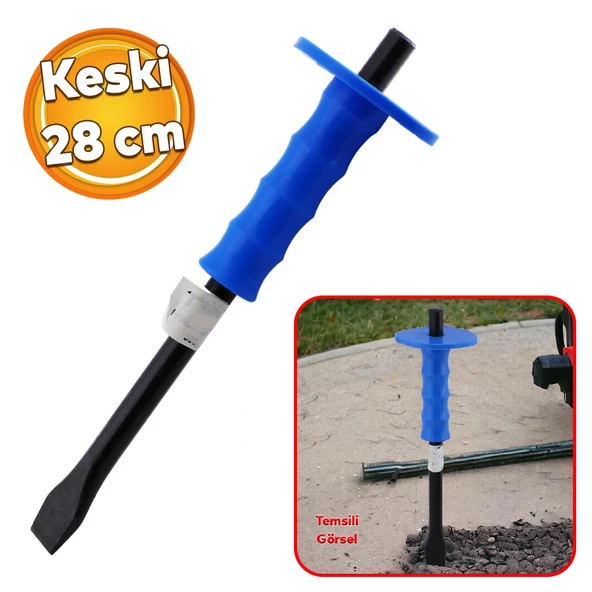 Murç Düz Uç Kırıcı Keski Beton Kaya Taş Maden Delici Hilti Ucu 28 cm ürün görseli 1