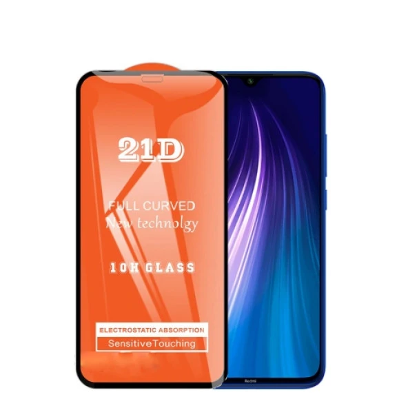 Xiaomi Redmi Note 8 Ekran Koruyucu 21D Tam Kaplayan Kavisli ürün görseli 1