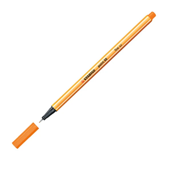 İnce Keçe Uçlu Kalem 0.4 Mm - Turuncu - Resim 2