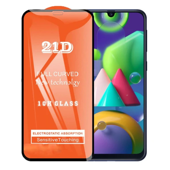 Samsung M21 Ekran Koruyucu 21D Tam Kaplayan Kavisli ürün görseli 1