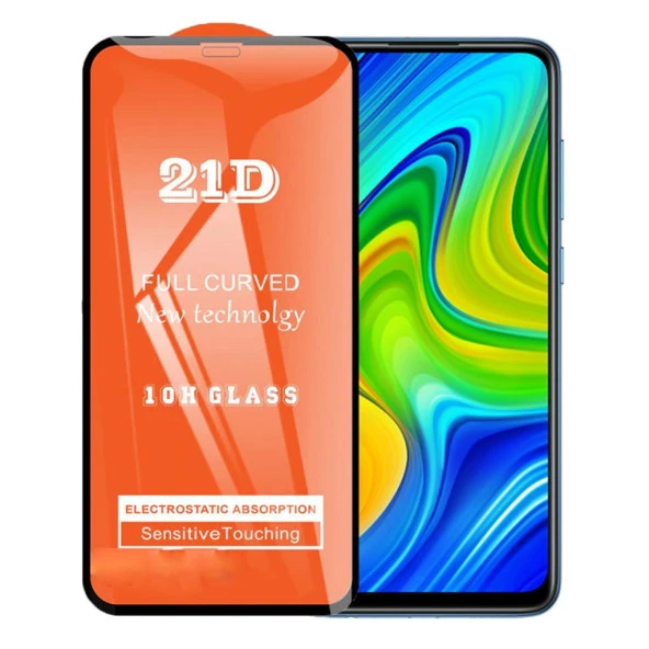 Xiaomi Redmi Note 9 Ekran Koruyucu 21D Tam Kaplayan Kavisli ürün görseli 1