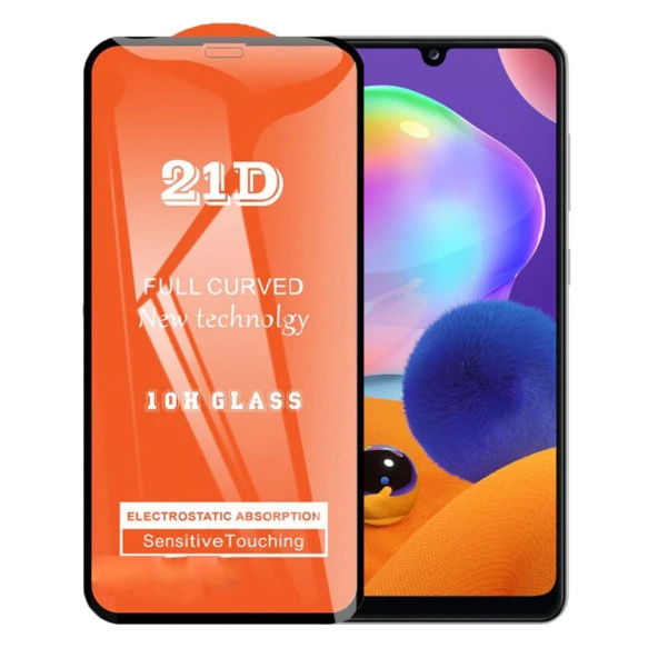 Samsung A31 Ekran Koruyucu 21D Tam Kaplayan Kavisli ürün görseli 1