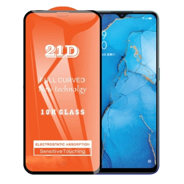 Oppo Reno 3 Ekran Koruyucu 21D Tam Kaplayan Kavisli ürün görseli 1