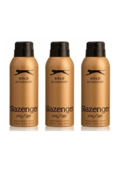Slazenger Gold Active Sport Erkek Deodorant Spray 150 ml 3 Adet ürün görseli 1