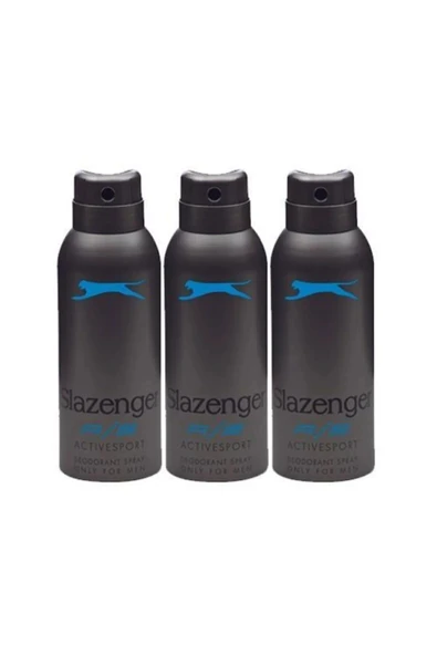 Slazenger Active Sport Erkek Deodorant Spray Mavi 150 ml 3 Adet ürün görseli 1