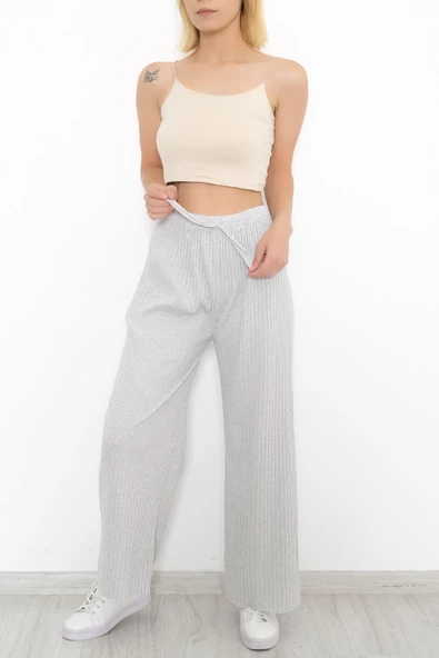 Fitilli Pantolon Açıkgri - 8337.1567. - Resim 5
