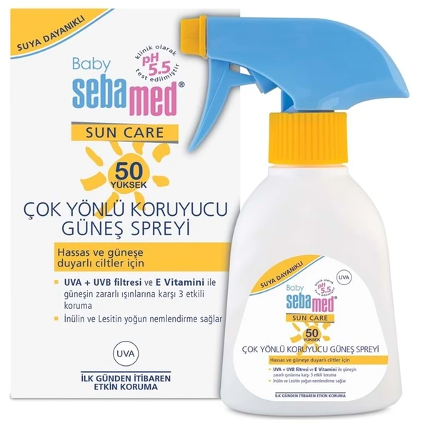 Sebamed Sun Care Bebek Güneş Losyonu Kremi Sprey 50+ Faktör 200ML (Hassas Ciltler İçin) Sprey ürün görseli 1