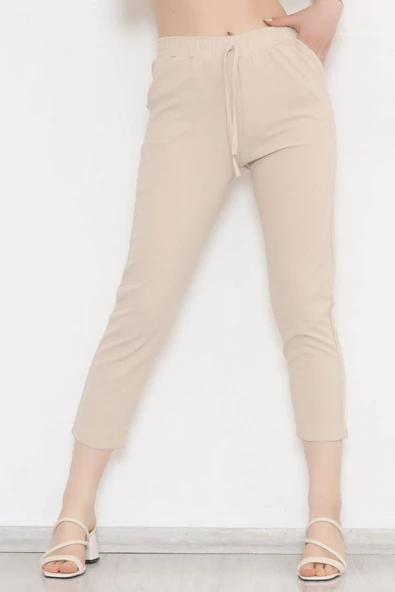 Beli Lastikli Pantolon Taş - 20819.683. ürün görseli 1
