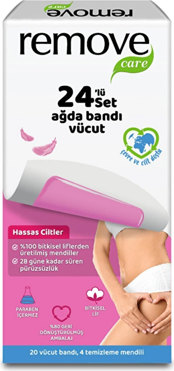 Remove Care Vücut Ağda Bandı Hassas Ciltler 24'lü ürün görseli 1