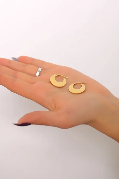 Çelik Küpe Gold4 - 17251.1804. - Resim 4