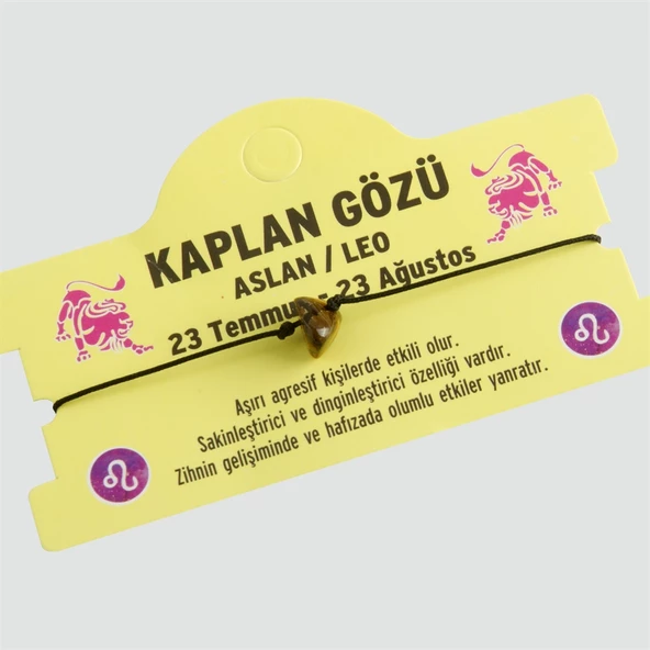 Kaplangözü Doğal Taşlı Aslan Burç Bileklik - DL0101 ürün görseli 1