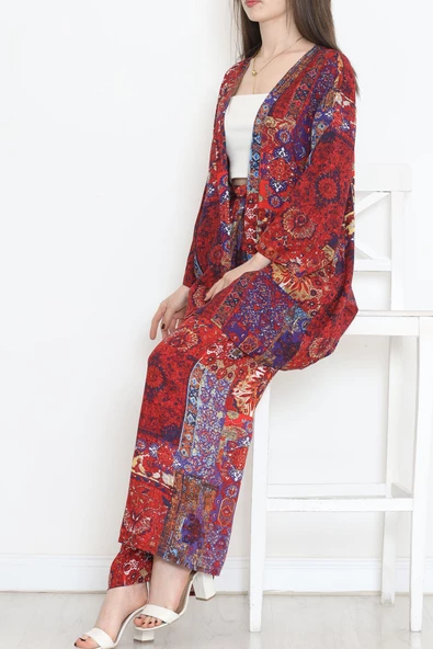 Kimono Takım Bordo - 10553.1095. ürün görseli 1