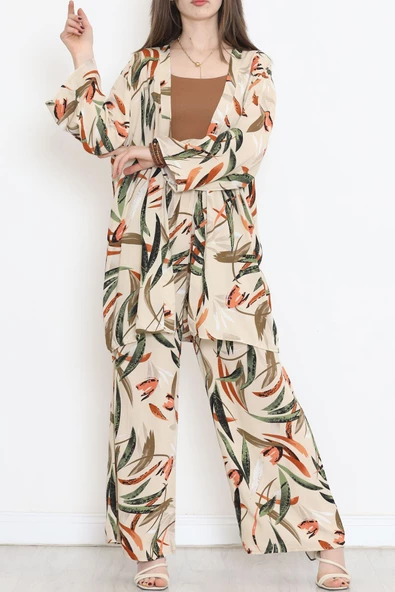 Kimono Takım Bej - 10553.1095. - Resim 5