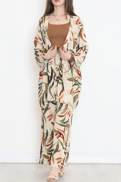 Kimono Takım Bej - 10553.1095. - Resim 2