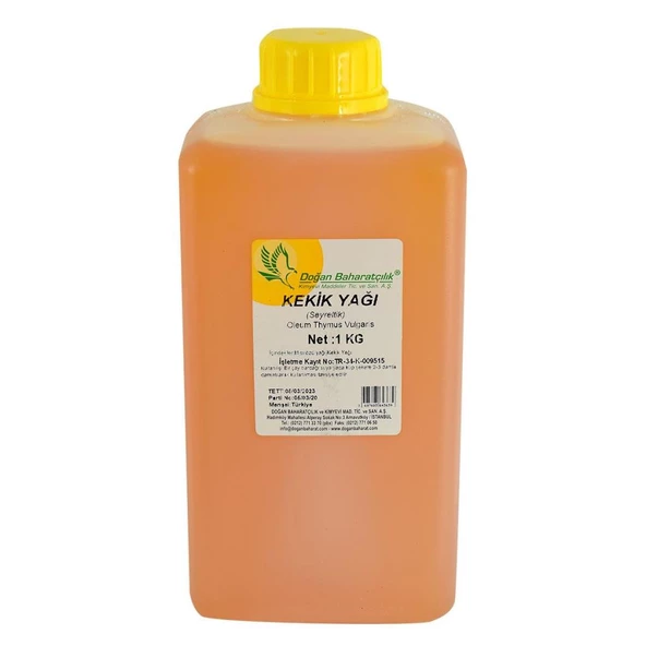Doğan 1.Kalite Kekik Yağı Oleum Thymus Vulgaris Seyreltik 1KG ürün görseli 1
