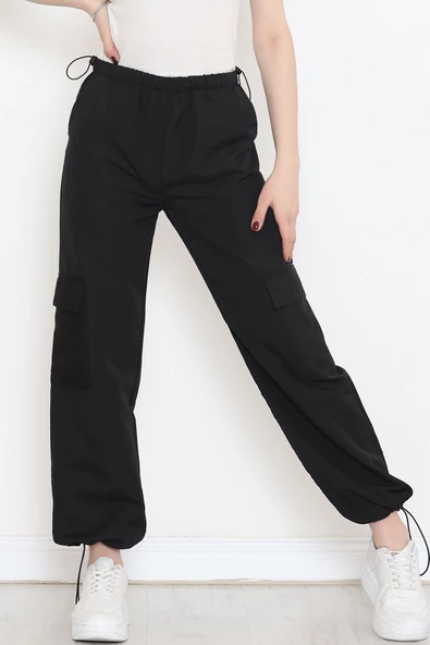 Kargo Cep Paraşüt Kumaş Pantolon Siyah - 931.1247. ürün görseli 1