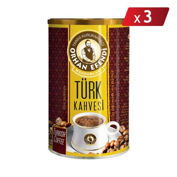 Orhan Efendi Türk Kahvesi Teneke 500 Gr - 3LÜ PAKET ürün görseli 1