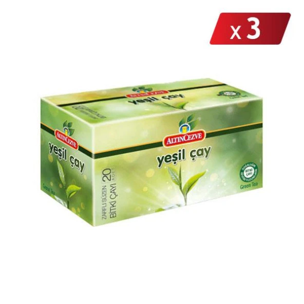 Altıncezve Yeşil Süzen Poşet Çay 20 x 2 Gr - 3LÜ PAKET ürün görseli 1