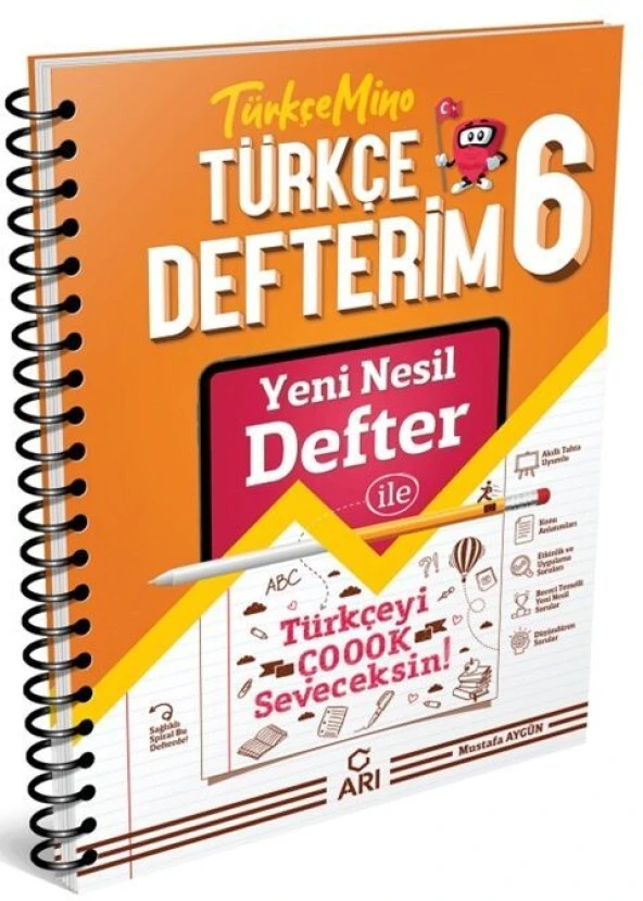 6. Sınıf Türkçemino Akıllı Türkçe Defteri Arı Yayıncılık ürün görseli 1