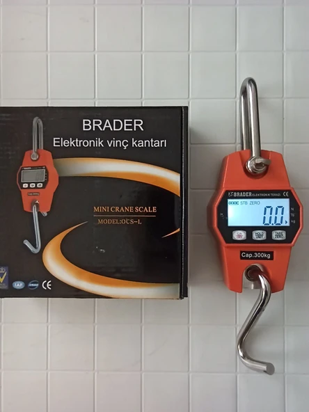 300 KG VİNÇ TERAZİ-ÇELİK KASA-PİLLİ CALASKAR KANTARI ürün görseli 1