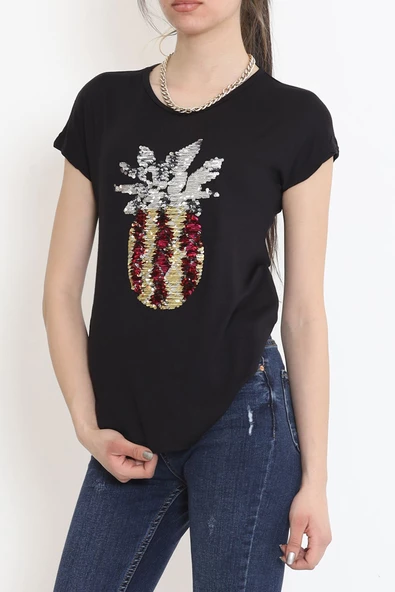 Ananas Pullu Bluz Siyah - 17125.599. ürün görseli 1