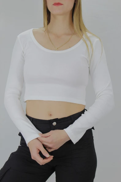 U Yaka Kaşkorse Bluz Ekru - 138.950 - Resim 2