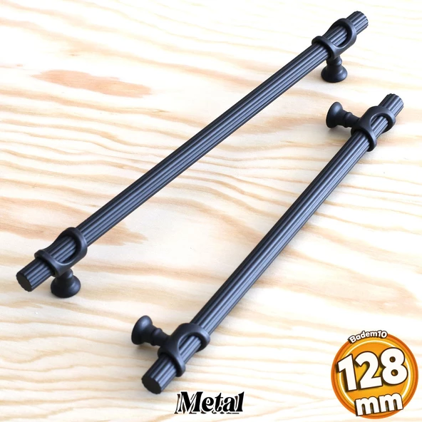 Arsin Siyah Metal Kulp 128 mm-12.8 cm Mobilya Çekmece Mutfak Dolabı Dolap Kapak Kulpları Kulbu Kulpu ürün görseli 1