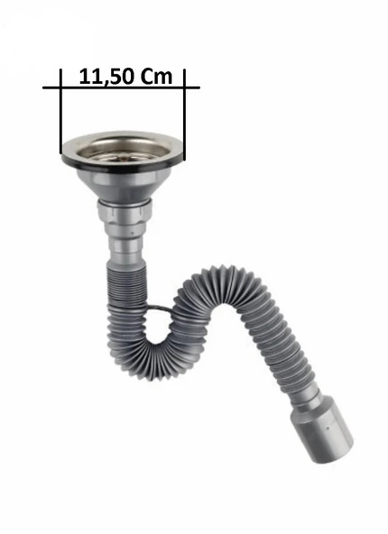 Çöpmak Evye Sifonu flexi Gövde Sifonu Tahliye Ø 50mm ürün görseli 1