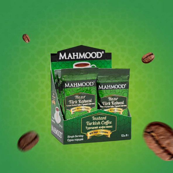 Mahmood Coffee Şekerli Hazır Türk Kahvesi 9 gr x 12 adet ürün görseli 1