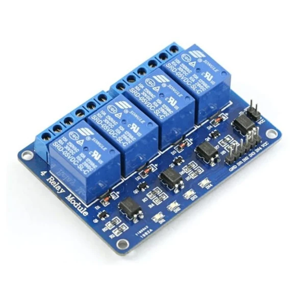 4 Kanal Röle Kartı, 4 Relay Module 5V - 4lü 5V Röle Kartı ürün görseli 1