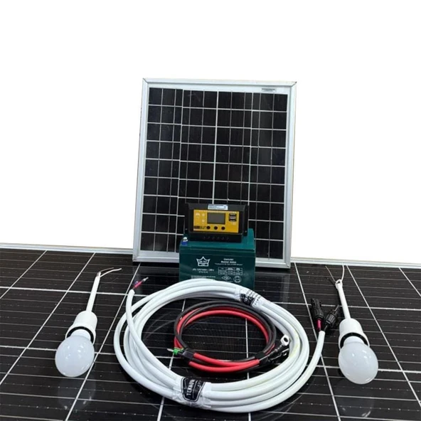 25 Watt Güneş Paneli Aydınlatma Paketi Solar Paket ürün görseli 1