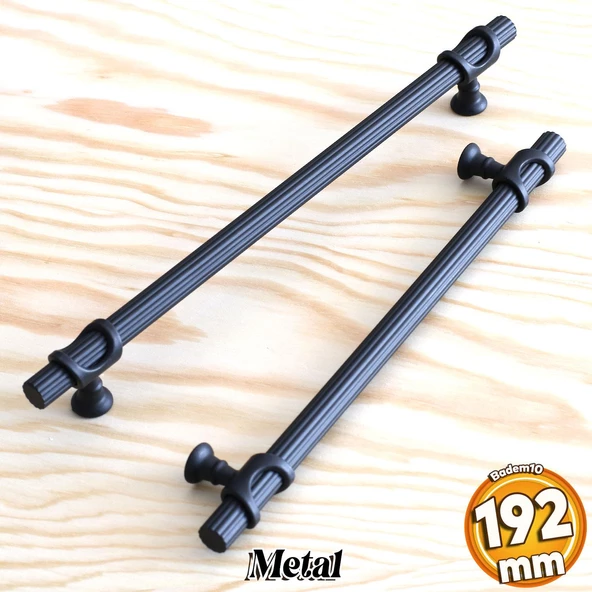 Arsin Siyah Metal Kulp 192 mm-19.2 cm Mobilya Çekmece Mutfak Dolabı Dolap Kapak Kulpları Kulbu Kulpu ürün görseli 1